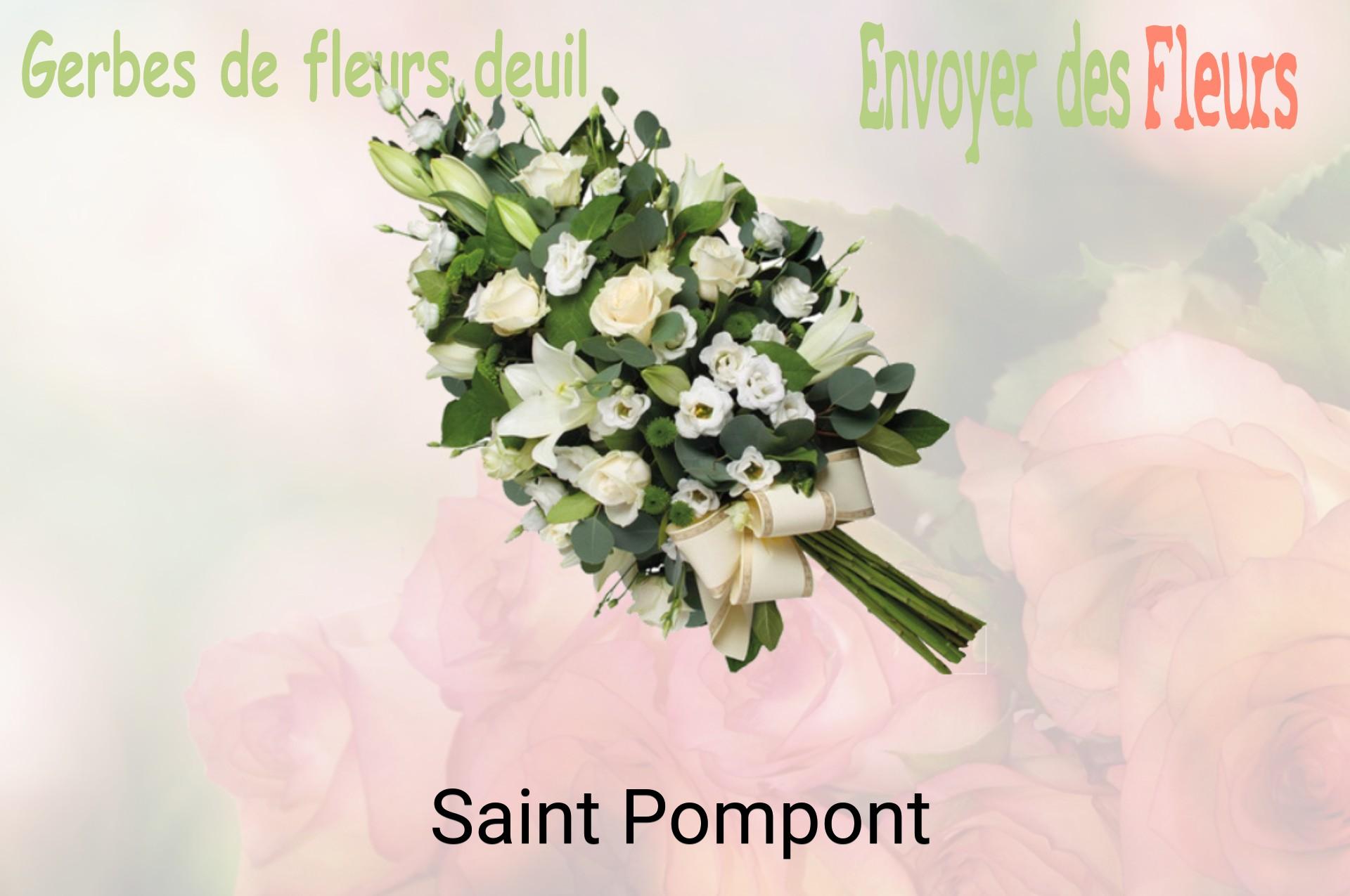 Gerbe de fleurs de deuil livrée à Saint-Pompont